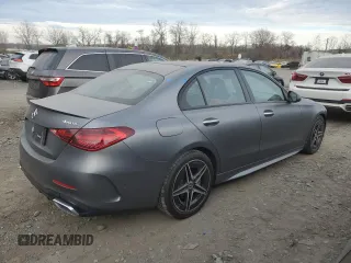 2022 Mercedes-Benz C 300 with VIN W1KAF4HB0NR048123, listed as a Copart auction lot 80442144 with 18,275 mi miles and Salvage Title. Bid and sale history available at DreamBid. Image 3.