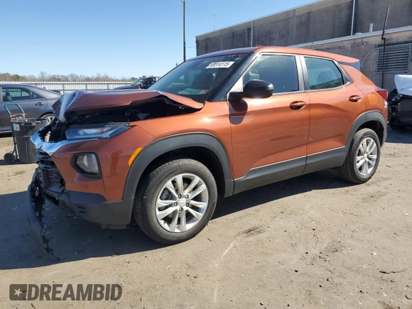 2021 Chevrolet TrailBlazer LS with VIN KL79MNSL2MB051037, listed as a Copart auction lot 49514115 with 68,180 mi miles and Salvage Title. Bid and sale history available at carsss.com. Image 1.
