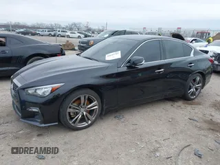 2021 Infiniti Q50 Signature Edition with VIN JN1EV7CP2MM706574, listed as a IAAI auction lot 41643762 with 33,868 mi miles and . Bid and sale history available at DreamBid. Image 17.