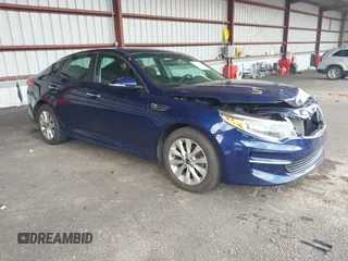 2017 Kia Optima LX with VIN 5XXGT4L39HG146734, listed as a IAAI auction lot 42693184 with 99,638 mi miles and . Bid and sale history available at DreamBid. Image 1.