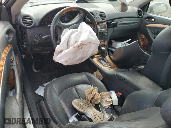 2005 Mercedes-Benz CLK 320 with VIN WDBTK65J95F162336, listed as a Copart auction lot 76138484 with Not Provided miles and Salvage Title. Bid and sale history available at DreamBid. Image 8.