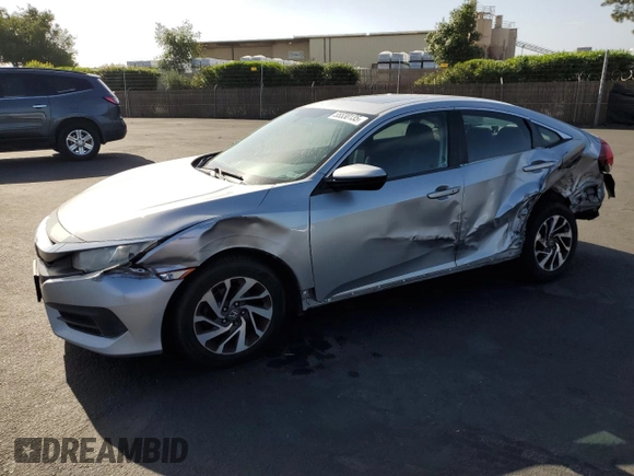 2016 Honda Civic EX with VIN 19XFC2F76GE247963, listed as a Copart auction lot 55530135 with 87,285 mi miles and Salvage Title. Bid and sale history available at DreamBid. Image 1.
