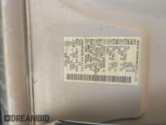 2006 Nissan Frontier SE z VIN 1N6AD07W36C443203, wystawiony jako IAAI lot #40571911 z przebiegiem Nie podano mil oraz . Historia ofert i sprzedaży dostępna na DreamBid. Obrazek 9.