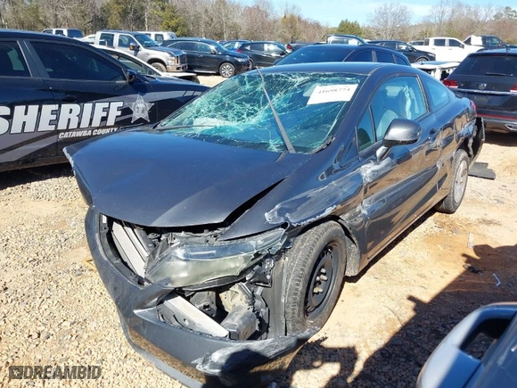2013 Honda Civic Cpe LX with VIN 2HGFG3B58DH525293, listed as a IAAI auction lot 41698774 with 1 mi miles. Bid and sale history available at carsss.com. Image 2.