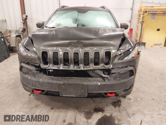 2014 Jeep Cherokee Trailhawk with VIN 1C4PJMBS2EW231813, listed as a IAAI auction lot 41664287 with 128,893 mi miles. Bid and sale history available at carsss.com. Image 6.