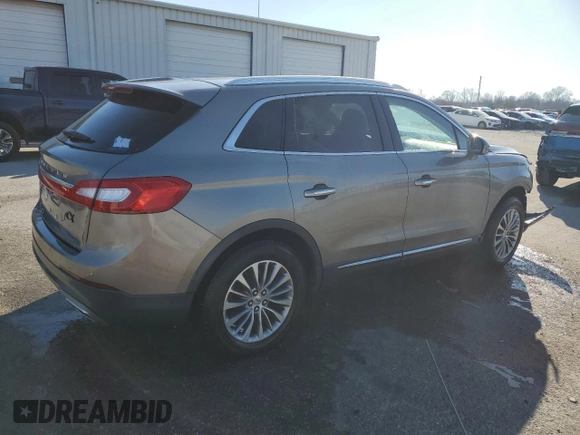 2017 Lincoln MKX Select with VIN 2LMPJ6KR2HBL35040, listed as a Copart auction lot 45922025 with 55,864 mi miles and Salvage Title. Bid and sale history available at carsss.com. Image 3.