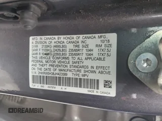 2018 Honda CR-V LX with VIN 2HKRW5H38JH423589, listed as a Copart auction lot 87977035 with 238,898 mi miles and Non Repairable. Bid and sale history available at carsss.com. Image 14.
