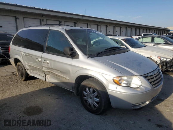 2007 Chrysler Town & Country LWB Touring with VIN 2A4GP54L47R184638, listed as a Copart auction lot 77556964 with 186,942 mi miles and Salvage Title. Bid and sale history available at carsss.com. Image 4.