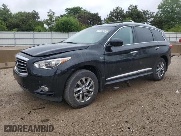 2015 Infiniti QX60 z VIN 5N1AL0MM8FC543009, wystawiony jako Copart lot #57720315 z przebiegiem 95 614 mil mil oraz Szkoda całkowita • Salvage title. Historia ofert i sprzedaży dostępna na DreamBid. Obrazek 1.