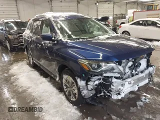 2018 Nissan Pathfinder SV z VIN 5N1DR2MM7JC604768, wystawiony jako IAAI lot #41560398 z przebiegiem 162 913 mil mil oraz . Historia ofert i sprzedaży dostępna na DreamBid. Obrazek 1.