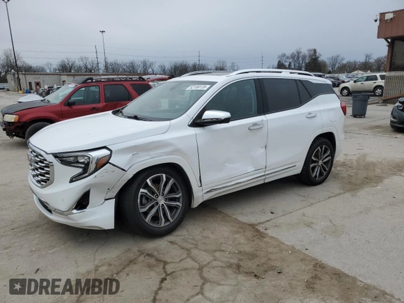 2019 GMC Terrain Denali with VIN 3GKALXEX1KL137663, listed as a Copart auction lot 52189135 with 98,477 mi miles and Salvage title. Bid and sale history available at DreamBid. Image 1.