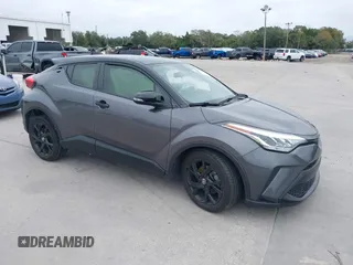 2021 Toyota C-HR LE with VIN JTNKHMBX3M1120177, listed as a IAAI auction lot 41257866 with 43,964 mi miles. Bid and sale history available at carsss.com. Image 1.