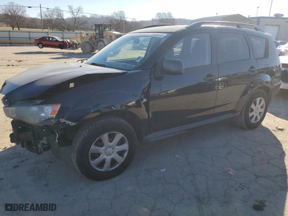 2012 Mitsubishi Outlander ES with VIN JA4AS2AWXCU000737, listed as a Copart auction lot 70367484 with 222,412 mi miles and Salvage Title. Bid and sale history available at carsss.com. Image 1.