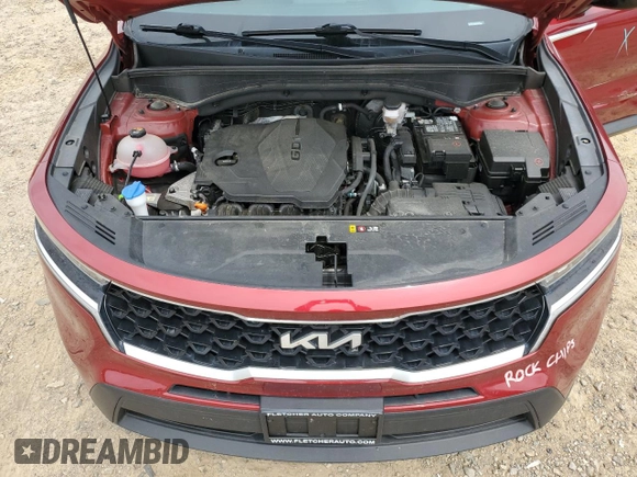 2022 Kia Sorento LX with VIN 5XYRGDLC0NG098996, listed as a Copart auction lot 53841315 with 51,379 mi miles and Salvage title. Bid and sale history available at DreamBid. Image 12.