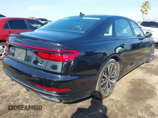 2021 Audi A8 with VIN WAU8EAF80MN023985, listed as a IAAI auction lot 41439011 with 36,127 mi miles. Bid and sale history available at carsss.com. Image 4.