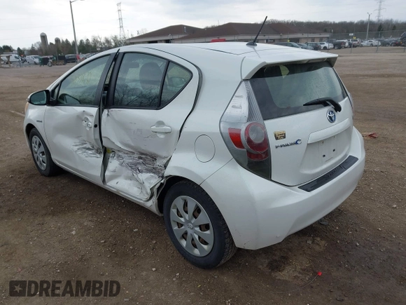 2012 Toyota Prius One with VIN JTDKDTB32C1504344, listed as a IAAI auction lot 42133870 with 183,836 mi miles and . Bid and sale history available at DreamBid. Image 3.