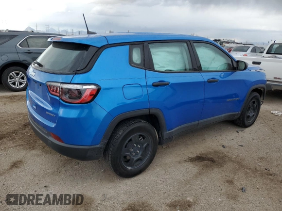 2021 Jeep Compass Sport z VIN 3C4NJCAB1MT576970, wystawiony jako Copart lot #43081635 z przebiegiem 42 759 mil mil oraz Szkoda całkowita • Salvage title. Historia ofert i sprzedaży dostępna na DreamBid. Obrazek 3.
