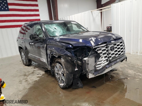2023 Toyota Sequoia SR5 with VIN 7SVAAABAXPX012869, listed as a Copart auction lot 42191585 with 13,544 mi miles and Salvage Title. Bid and sale history available at carsss.com. Image 4.