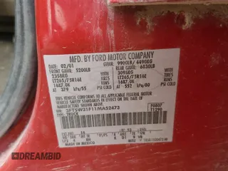 2001 Ford F-350 XL z VIN 3FTSW31F11MA52473, wystawiony jako Copart lot #58697325 z przebiegiem 258 150 mil mil oraz Szkoda całkowita • Salvage title. Historia ofert i sprzedaży dostępna na DreamBid. Obrazek 12.