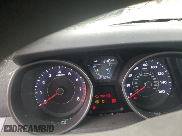 2014 Hyundai Elantra SE with VIN 5NPDH4AE1EH520102, listed as a Copart auction lot 48195955 with 112,124 mi miles and Salvage Title. Bid and sale history available at DreamBid. Image 9.