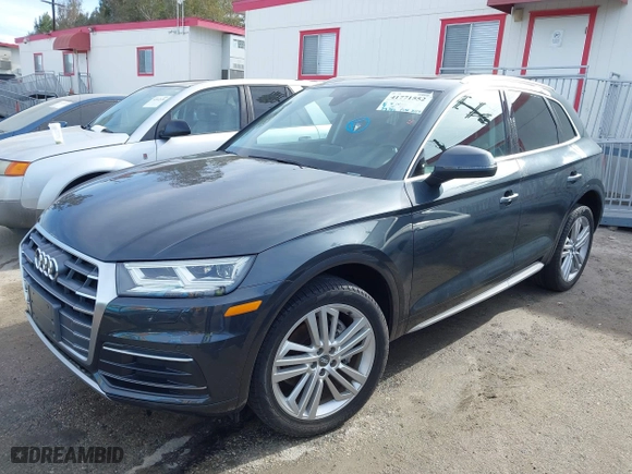 2018 Audi Q5 Premium Plus with VIN WA1BNAFY7J2008335, listed as a IAAI auction lot 41771552 with 39,352 mi miles. Bid and sale history available at carsss.com. Image 2.
