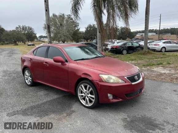 2006 Lexus IS 250 with VIN JTHCK262762007289, listed as a Copart auction lot 42419795 with 106,668 mi miles and Clean Title. Bid and sale history available at DreamBid. Image 1.