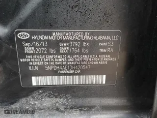 2013 Hyundai Elantra Limited PZEV with VIN 5NPDH4AE1DH420547, listed as a Copart auction lot 44891565 with 116,112 mi miles and Clean Title. Bid and sale history available at carsss.com. Image 14.