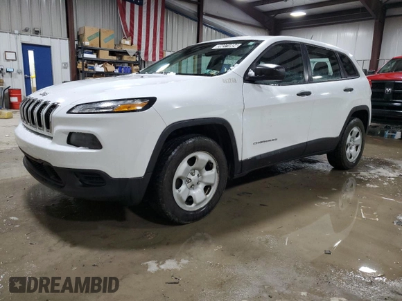2017 Jeep Cherokee Sport with VIN 1C4PJMAB2HW523967, listed as a Copart auction lot 39271804 with 122,719 mi miles and Clean Title. Bid and sale history available at carsss.com. Image 1.