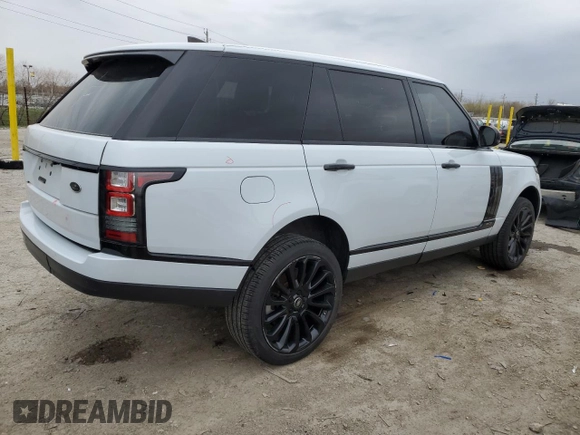 2017 Land Rover Range Rover with VIN SALGS5FE0HA347089, listed as a Copart auction lot 52386705 with 66,835 mi miles and Salvage title. Bid and sale history available at DreamBid. Image 3.