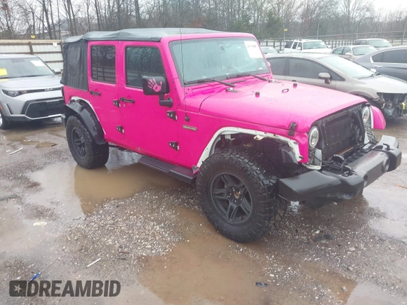 2016 Jeep Wrangler Unlimited Sport with VIN 1C4BJWDG1GL168500, listed as a IAAI auction lot 41535907 with 108,206 mi miles and . Bid and sale history available at DreamBid. Image 1.
