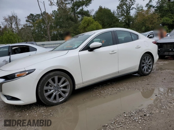 2023 Mazda 3 S Carbon Edition with VIN 3MZBPACM2PM370458, listed as a Copart auction lot 82400504 with 24,460 mi miles and Salvage title. Bid and sale history available at DreamBid. Image 1.
