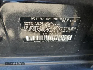 2016 Subaru Impreza 2.0i with VIN JF1GPAA69G8283843, listed as a Copart auction lot 59786295 with 69,546 mi miles and Salvage title. Bid and sale history available at DreamBid. Image 12.