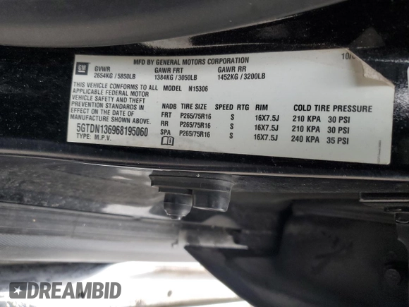 2006 Hummer H3 with VIN 5GTDN136968195060, listed as a Copart auction lot 76206994 with 205,939 mi miles and Salvage Title. Bid and sale history available at carsss.com. Image 16.