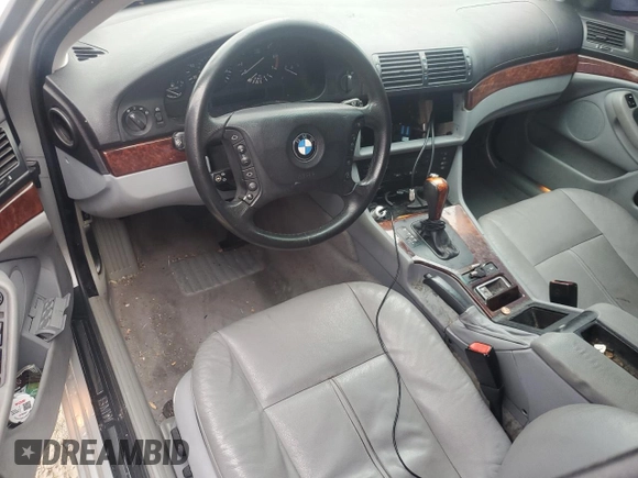 2003 BMW 5 Series 525iA with VIN WBADT43423G028907, listed as a Copart auction lot 79849994 with 0 mi miles and Salvage Title. Bid and sale history available at carsss.com. Image 8.