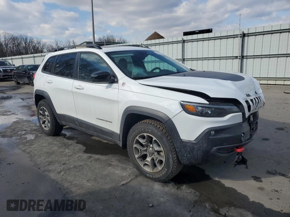 2022 Jeep Cherokee Trailhawk with VIN 1C4PJMBX7ND503943, listed as a Copart auction lot 42821495 with 24,256 mi miles and Salvage Title. Bid and sale history available at carsss.com. Image 4.