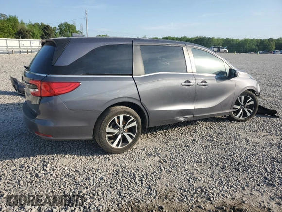 2021 Honda Odyssey Touring with VIN 5FNRL6H85MB012325, listed as a Copart auction lot 53367115 with Not provided miles and Salvage title. Bid and sale history available at DreamBid. Image 3.