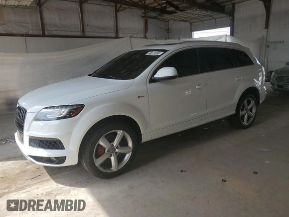 2014 Audi Q7 S line Prestige with VIN WA1DGAFE6ED006627, listed as a Copart auction lot 58671895 with 128,233 mi miles and Clean title. Bid and sale history available at DreamBid. Image 1.