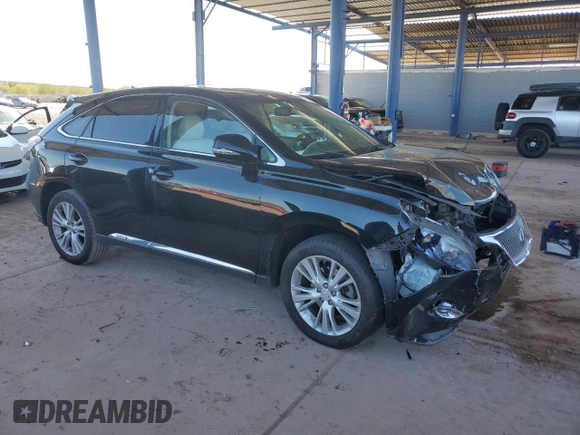 2010 Lexus RX 450h with VIN JTJZB1BA8A2001588, listed as a Copart auction lot 50193885 with 140,248 mi miles and Salvage Title. Bid and sale history available at DreamBid. Image 4.