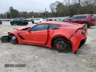 2019 Chevrolet Corvette Z06 2LZ with VIN 1G1YS2D68K5605762, listed as a Copart auction lot 85744714 with 6,485 mi miles and Salvage Title. Bid and sale history available at carsss.com. Image 2.