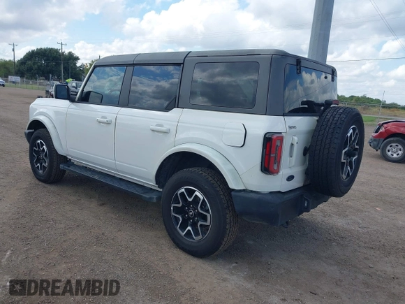 2024 Ford Bronco Outer Banks with VIN 1FMEE8BP7RLA34167, listed as a IAAI auction lot 40509267 with 2,180 mi miles. Bid and sale history available at carsss.com. Image 3.