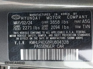 2024 Hyundai Elantra Limited с VIN KMHLP4DG8RU804328, выставлен на аукционе IAAI как лот 42009743 с пробегом 4 633 миль миль и . История ставок и продаж доступна на DreamBid. Изображение 9.