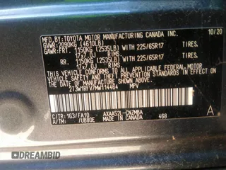 2021 Toyota RAV4 XLE with VIN 2T3W1RFV7MW114464, listed as a IAAI auction lot 40961039 with 41,922 mi miles. Bid and sale history available at carsss.com. Image 9.