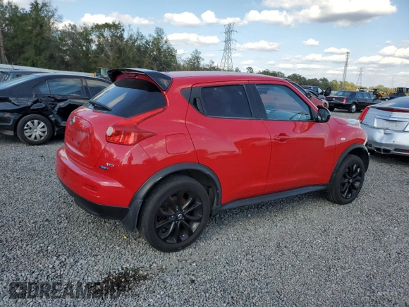 2014 Nissan Juke SV with VIN JN8AF5MV5ET481752, listed as a Copart auction lot 44205875 with 99,257 mi miles and Salvage title. Bid and sale history available at DreamBid. Image 3.