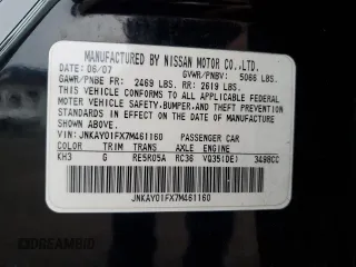 2007 Infiniti M x с VIN JNKAY01FX7M461160, выставлен на аукционе Copart как лот 61771455 с пробегом 180 048 миль миль и Списание • Salvage title. История ставок и продаж доступна на DreamBid. Изображение 13.