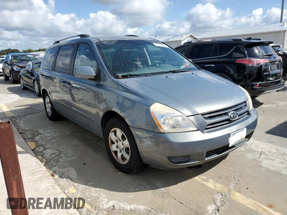 2009 Kia Sedona LX with VIN KNDMB233296314448, listed as a Copart auction lot 75161304 with 0 mi miles and Salvage Title. Bid and sale history available at carsss.com. Image 4.