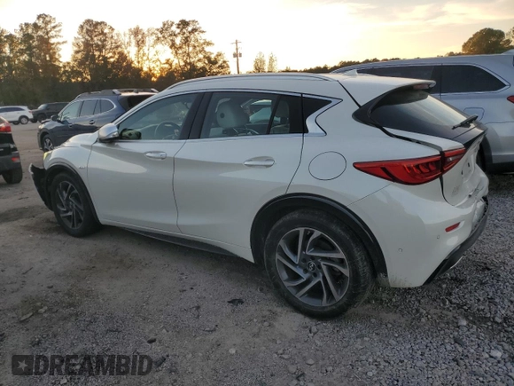 2018 Infiniti QX30 Premium with VIN SJKCH5CP1JA045047, listed as a Copart auction lot 80106464 with 78,982 mi miles and Salvage title. Bid and sale history available at DreamBid. Image 2.