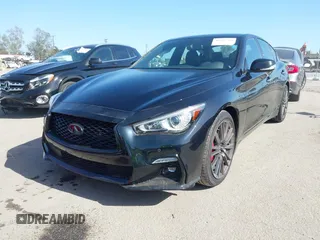 2024 Infiniti Q50 Red Sport 400 with VIN JN1FV7DP6RM660306, listed as a IAAI auction lot 42272726 with 962 mi miles and . Bid and sale history available at DreamBid. Image 17.