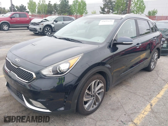 2017 Kia Niro Touring with VIN KNDCE3LC6H5048381, listed as a IAAI auction lot 42035129 with 133,559 mi miles. Bid and sale history available at carsss.com. Image 17.