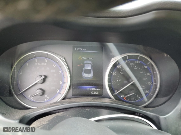 2018 Infiniti Q60 3.0t LUXE with VIN JN1EV7EK6JM340325, listed as a Copart auction lot 42760515 with 98,086 mi miles and Salvage Title. Bid and sale history available at carsss.com. Image 9.
