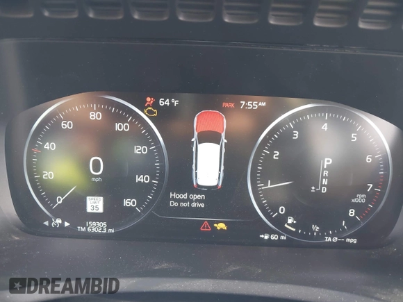 2019 Volvo XC90 Inscription with VIN YV4A22PL8K1425924, listed as a IAAI auction lot 42162668 with 159,305 mi miles. Bid and sale history available at carsss.com. Image 7.